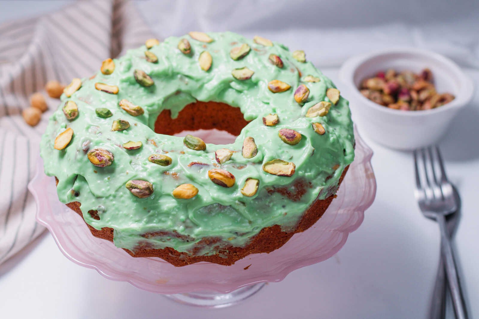 Pistachio Bundt Cake: Bright, Light & Festive!